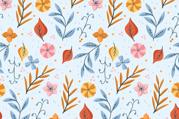 Colorful pattern with flowers