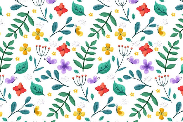 Colorful pattern with flowers