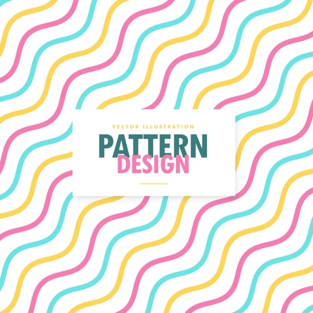 Colorful pattern with wavy lines