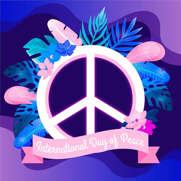 Colorful peace sign illustration