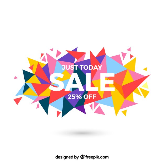 Colorful polygonal sale design