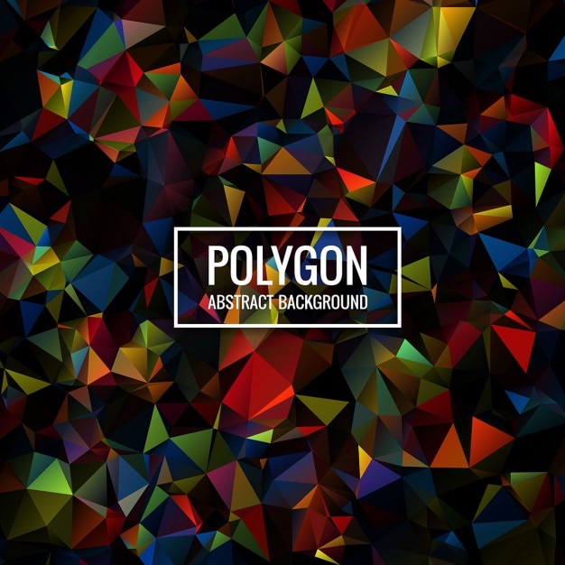 Free Vector colorful polygons dark background