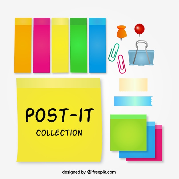 Free Vector colorful post-it collection