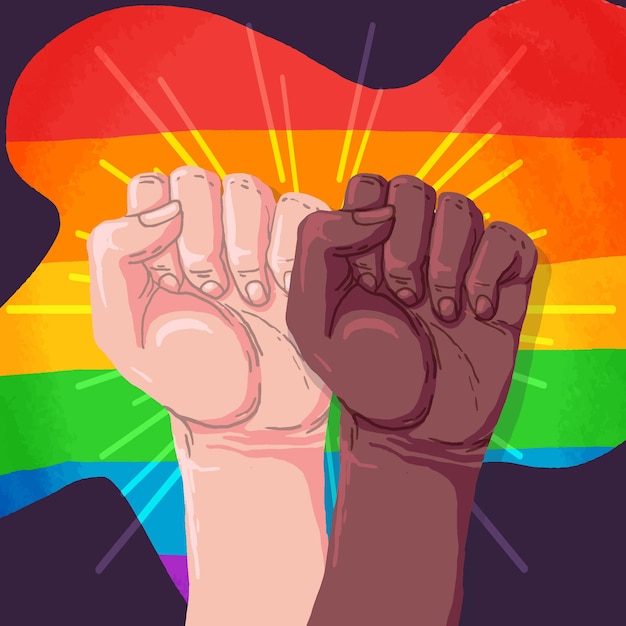 Free Vector colorful pride day concept