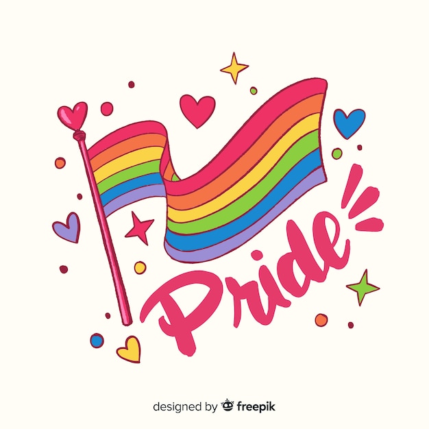 Free Vector colorful pride day flag background