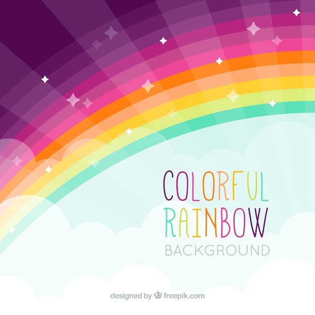 Free vector colorful rainbow background