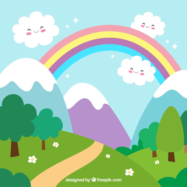 Colorful rainbow background