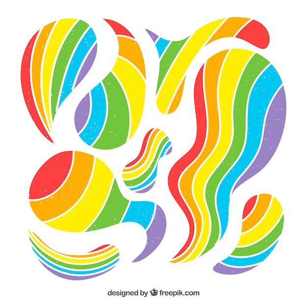 Free vector colorful rainbow set