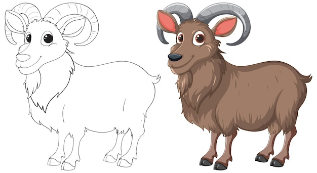 Free Vector colorful ram illustration before and after