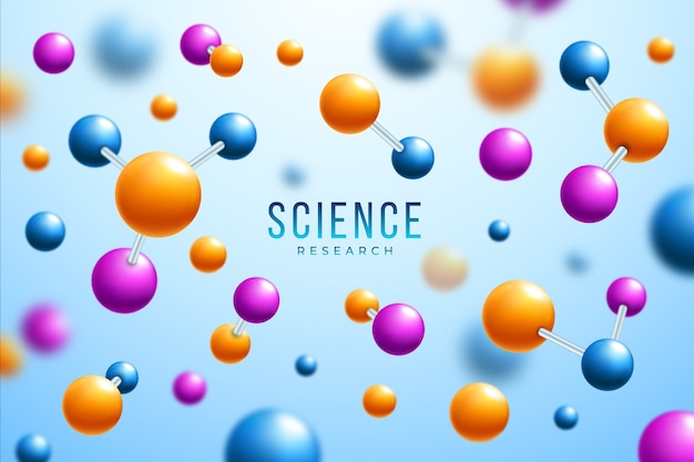 Colorful realisitc science background