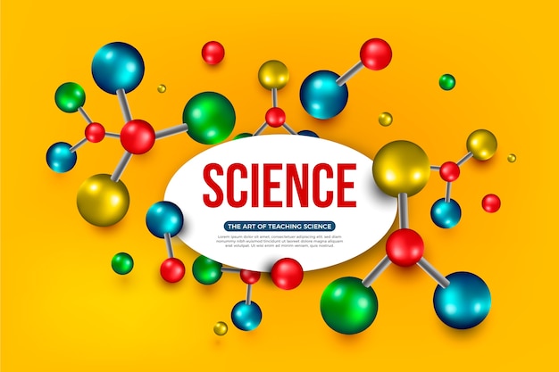 Colorful realistic science background