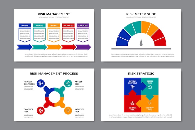 Colorful risk management infographic