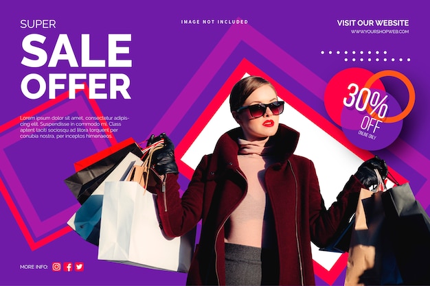 Free vector colorful sale banner template