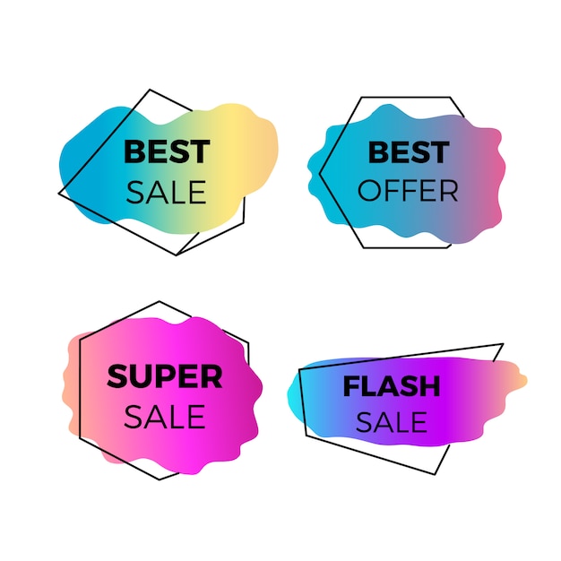 Colorful sale banners