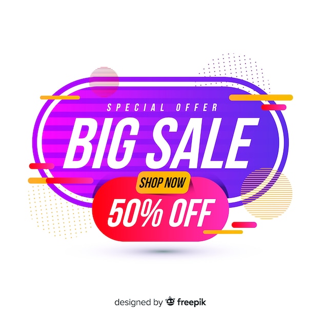 Colorful sales background geometric  style