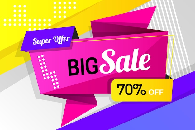 Colorful sales banners collection