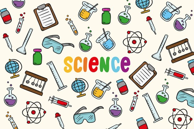 Colorful science education background