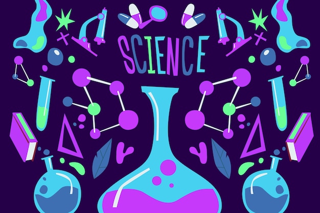 Colorful science education background