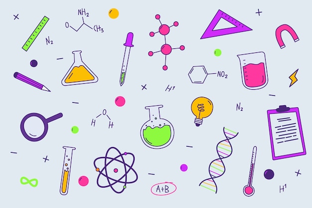 Colorful science education background