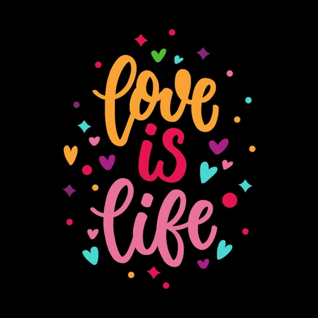 Free Vector colorful self love lettering