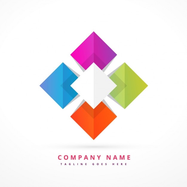 Free Vector colorful shape business symbol