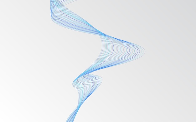 Free Vector colorful shiny wave with lines curved wavy line smooth stripe design element