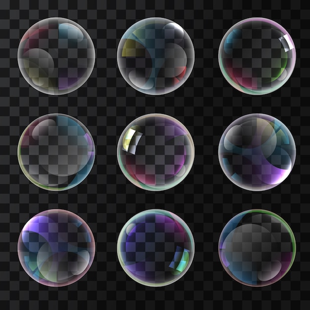 Colorful soap bubbles