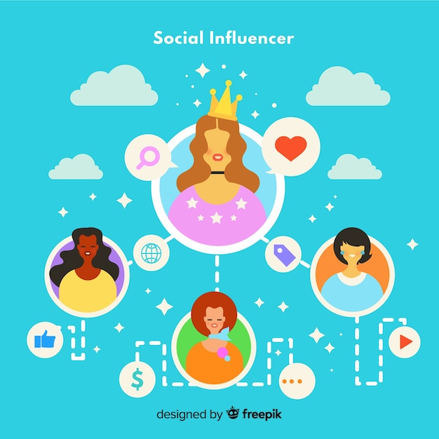 Colorful social influencer background