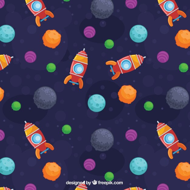 Colorful space pattern