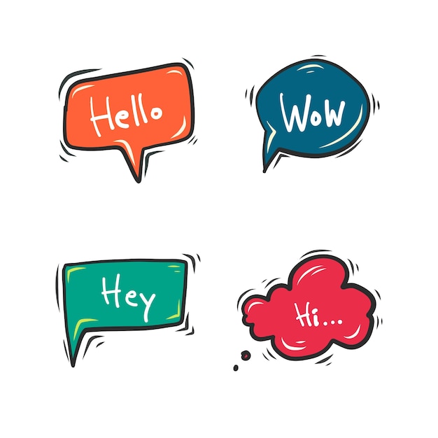 Free Vector colorful speech bubble collection