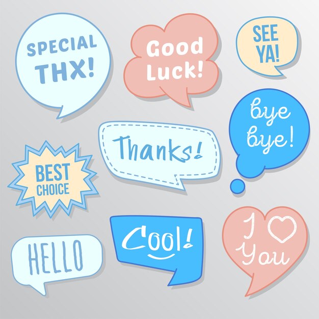 Colorful speech bubbles