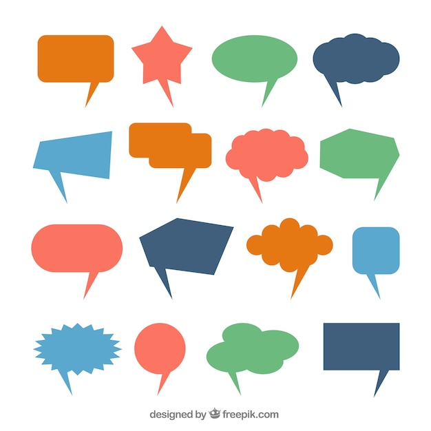 Colorful speech bubbles