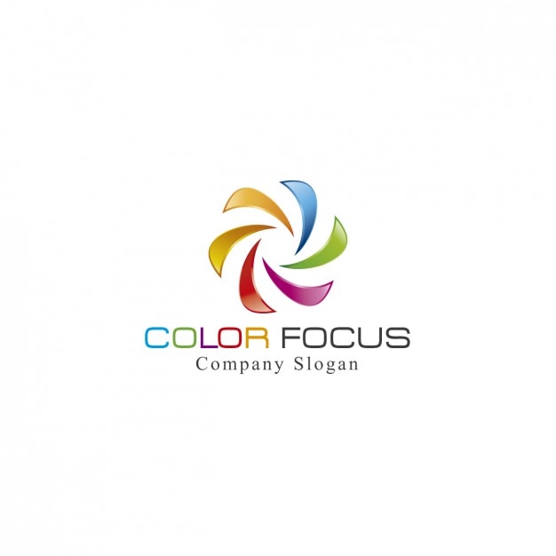 Free vector colorful spiral logo template