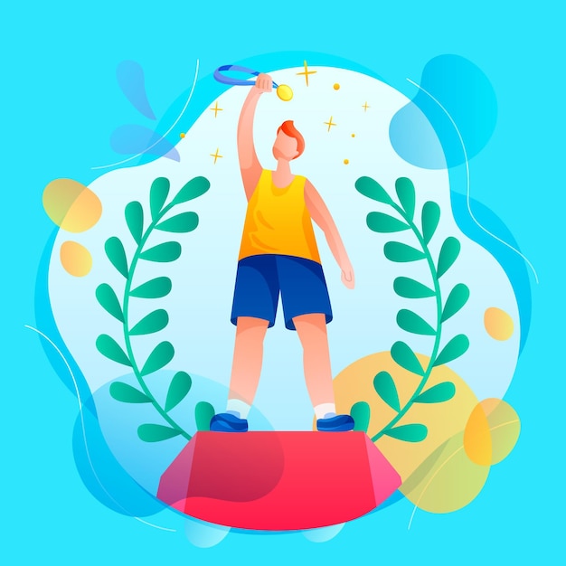 Free vector colorful sport competition illustration