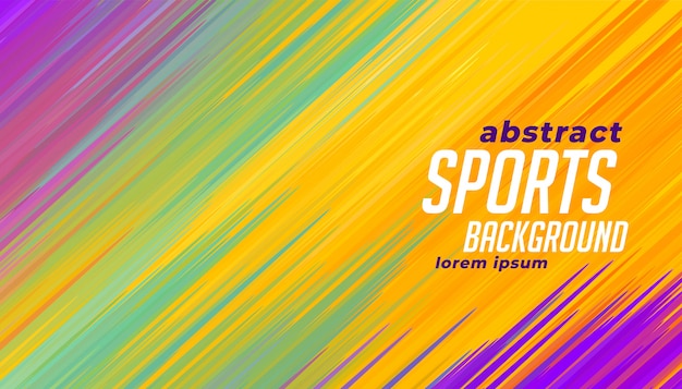 Free vector colorful sports lines background