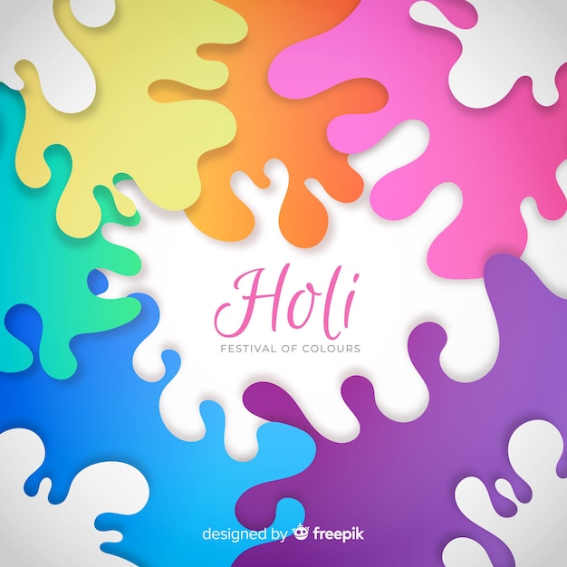 Colorful spots holi festival background