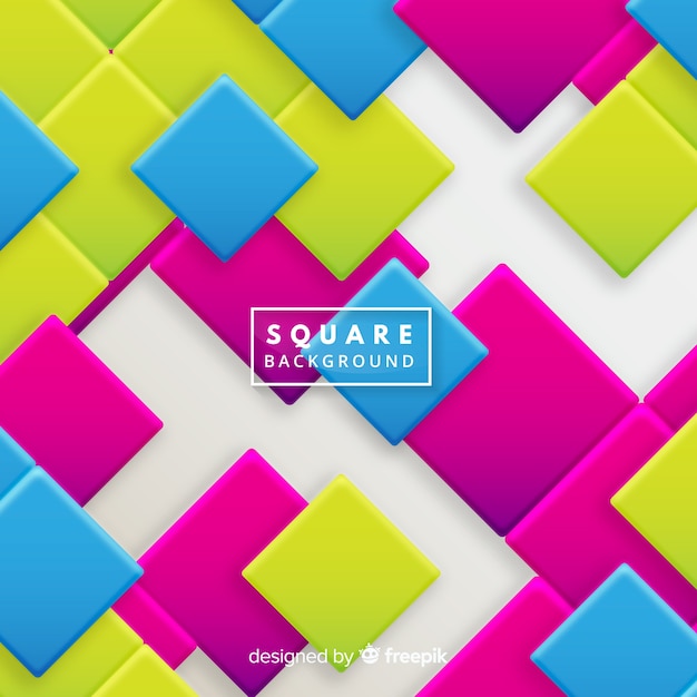 Free vector colorful square background