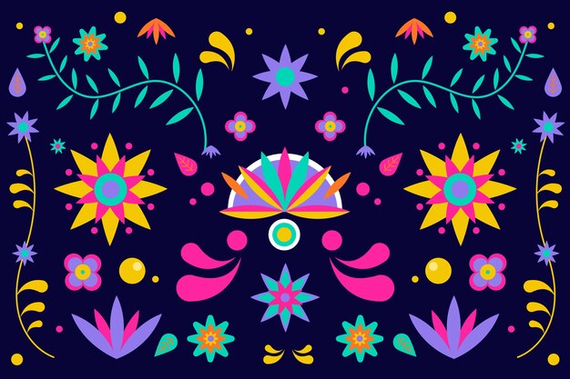 Colorful style mexican background