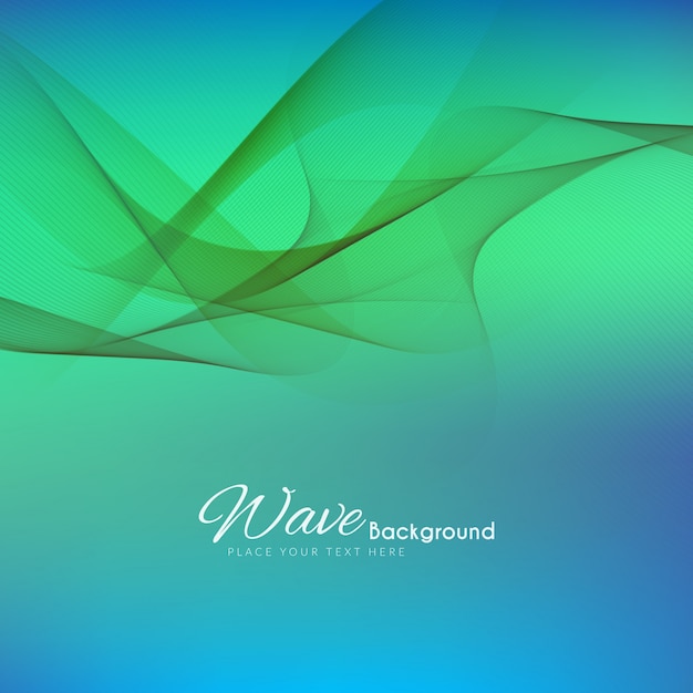 Colorful stylish wave background