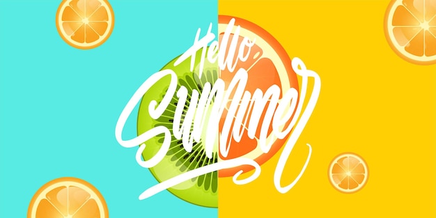 Free Vector colorful summer background layout banners design horizontal poster greeting card header for website