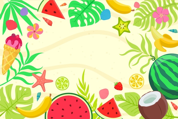 Colorful summer background for zoom