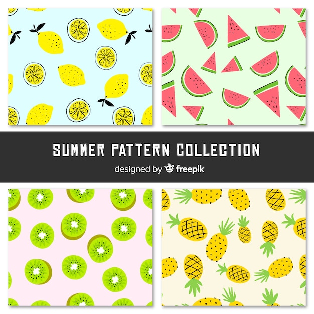 Colorful summer fruit pattern