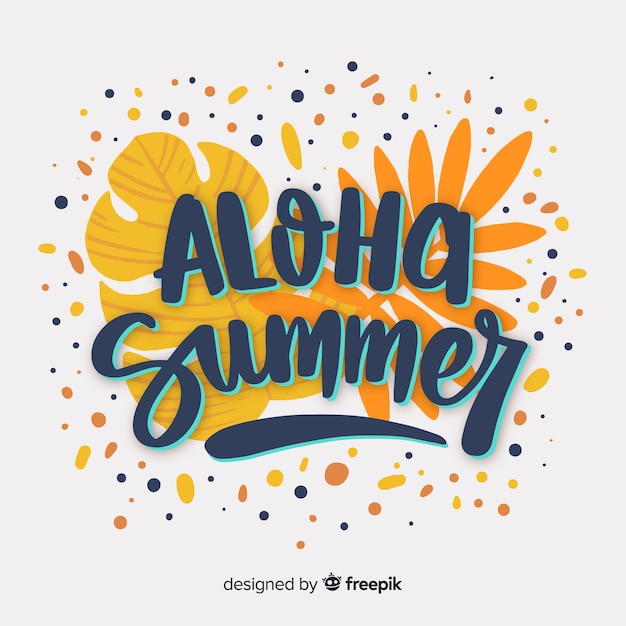 Free Vector colorful summer lettering