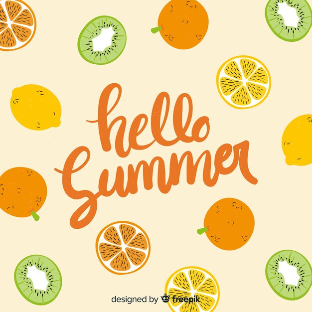 Colorful summer lettering