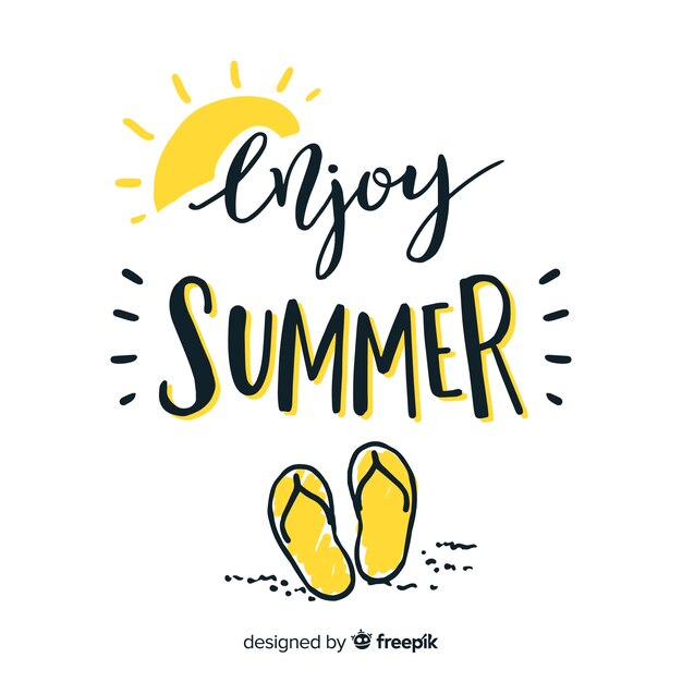 Colorful summer lettering