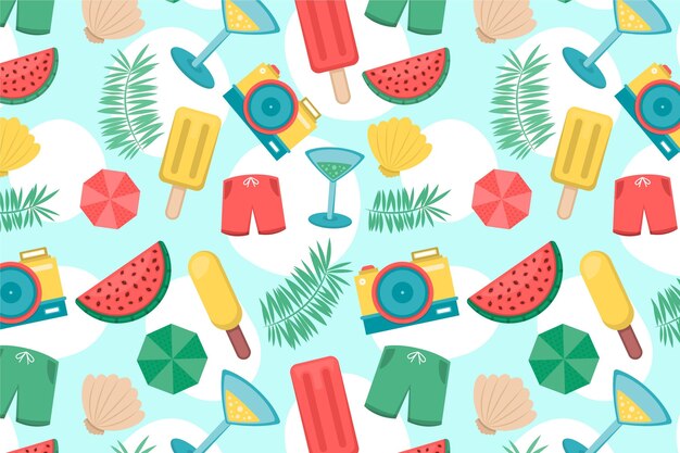 Colorful summer pattern concept