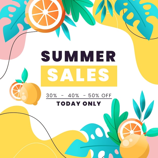 Colorful summer sale conceot