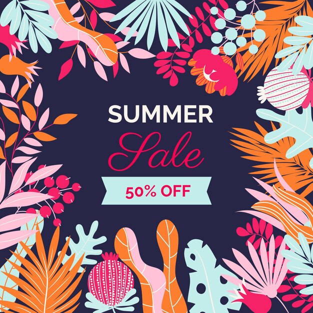 Colorful summer sale concept