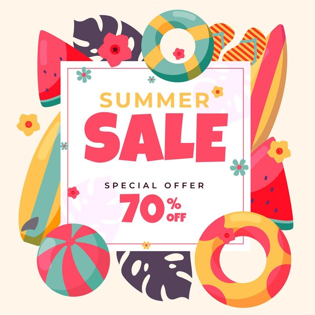 Colorful summer sale concept