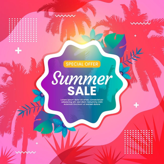 Colorful summer sale concept